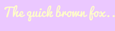 Image with Font Color FFFDCA and Background Color EBC8FF